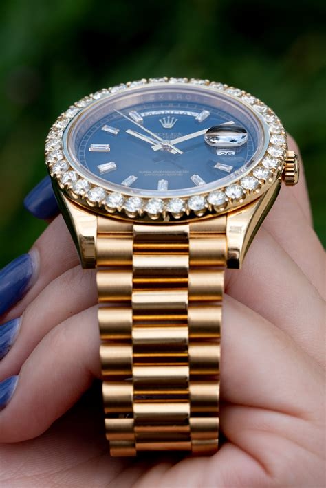 rolex black with diamonds president|Rolex presidential bracelet.